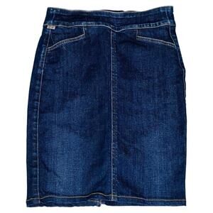 COH‎ Denim Midi Pencil Skirt Womens 25 Retro Y2K Minimalist Cowgirl Chic Western